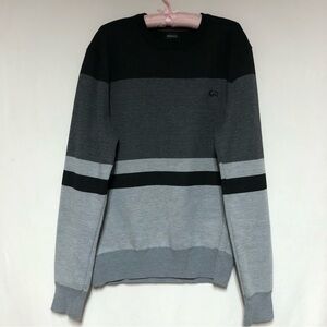 Buffalo David Bitton Grey Tones & Black Crew Neck Sweater